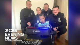 5-year-old with brain cancer lives out dream of becoming police officer