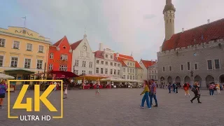 Exploring Tallinn, Estonia  - 4K Walking Tour with City Sounds