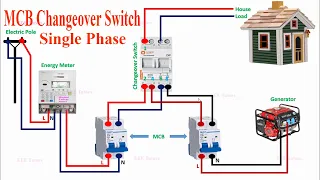 single phase mcb changeover switch wiring | mcb changeover switch wiring for single phase