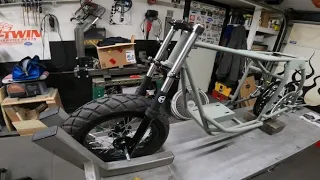 PW80 Forks on a Mini Bike. Building a new racing minibike part 8