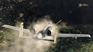 A-10 Late Warthog Close Air Support in Sim