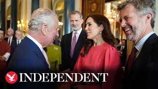 World leaders and royals arrive for coronation reception at Buckingham Palace