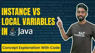Instance vs Local Variables in Java | Types of Variables in Java
