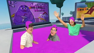 A FAMÍLIA TODA MERGULHOU NA PISCINA DE GRIMACE SHAKE!!