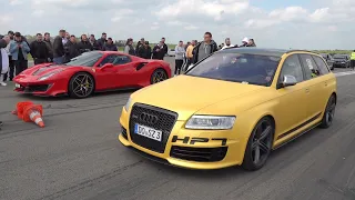 900HP Audi RS6 Avant V10 HPT vs Ferrari 488 Pista Spider