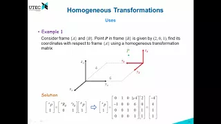 Lecture 2 - 3: Homogeneous Transformations (Robotics UTEC 2018-1)