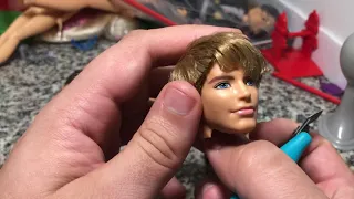 Ken Doll Head Swap Project: Trimming the necks off of your Ken dolls