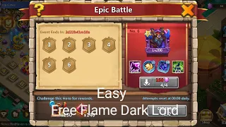 FREE Flame Dark Lord How To Win Epic Battle | #castleclash #cbcevent