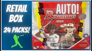 Retail Box! 2023 Bowman Baseball Retail Box 24 Packs ** Lots of Color & Auto! **