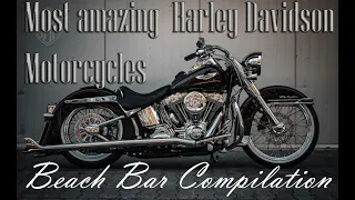 Harley Davidson softail deluxe || Custom Harley Davidson || Beach Bar Compilations