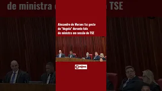 Alexandre de Moraes faz gesto de “degola” durante fala de ministra em sessão do TSE