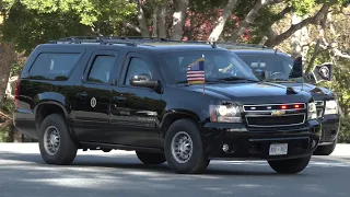 President Biden gets diverted around Beverly Hills in a Chevy Suburban 🇺🇸 🚔