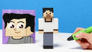 ЯРИК ЛАПА МАЙНКРАФТ ЛОГОТИП И СКИН! РИСУЮ 3D РУЧКОЙ | 3D PEN MINECRAFT DIY