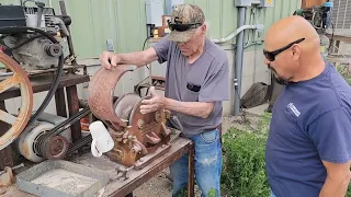 Gold prospecting equipment at work