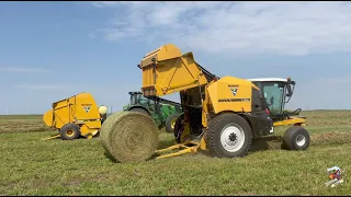 Round Baling Hay near New Salem North Dakota | Vermeer ZR5 1200 SP Baler