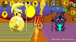 MAXIMUM POWER OF 9999 VAMP SPEARTON VS 9999 GOLDEN SPEARTON FIGHTS | STICK WAR LEGACY | STICK MASTER