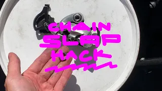 how to reduce chain slap with this derailleur hack