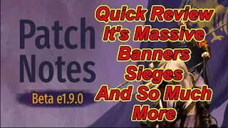 Bannerlord  NEW 1.9 MASSIVE Patch Notes Quick Review (Banners-Sieges-And SO Much More)  | Flesson19