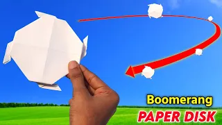 best paper returnable disk , A4 sheet boomerang , how to make paper boomerang , flying paper shield