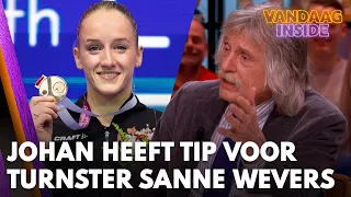 Johan heeft tip voor turnster Sanne Wevers: 'Ga leven, laat je eens beffen' | VANDAAG INSIDE