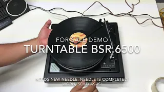 Vintage Turnrable BSR 6500 DEMO.