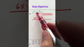 Suma y Resta de fracciones algebraicas con diferente denominador #shorts  #maths  #matematicas