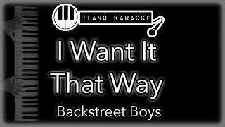 I Want It That Way - Backstreet Boys - Piano Karaoke Instrumental