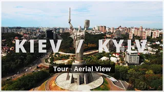 Kiev - Kyiv, Ukraine 🇺🇦 | A quick tour with aerial view (4K drone footage)
