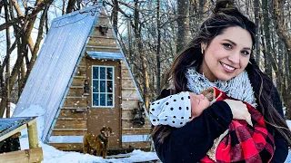 Newborn Baby's First Cabin Trip! | Off Grid in Minnesota