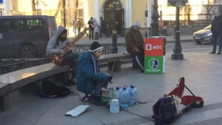 Street Drummer Alex and Sitar Player Andrew