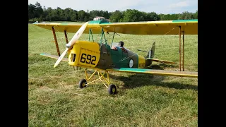 Tony Clark's 1/3.3 scale RC DH 82 Tiger Moth building and flight.
