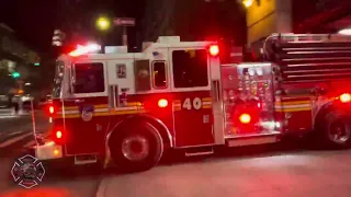FDNY Engine 40 and FDNY Ladder 35 “The Cavemen” Responding  out of Quarters