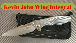 Kevin John Wing Integral framelock flipper knife with M390 Steel