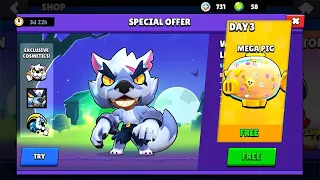 WHITE WOLF LEON 🔥LEGENDARY NEW STARR DROPS CURSED SKINS😱🔥 BRAWL STARS NEW BOX OPENING🎁🎁