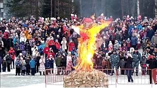 Сжигание Масленицы 2016. Нижний Новгород