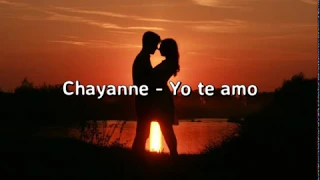 Chayanne - Yo te amo (Letra)