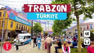 TRABZON - Türkiye 🇹🇷 4K FULL Walking Tour | City Center Meydan & Uzun Sokak