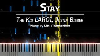 The Kid LAROI, Justin Bieber - Stay (Piano Cover) Tutorial by LittleTranscriber