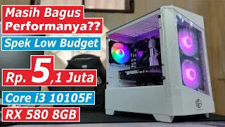 Rakit PC 5 Jutaan Buat Gaming Apakah Masih Bagus?? Core i3 10105F + RX 580 8GB 2048SP