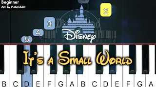 [Beginner] It's a small world - Disneyland Theme Song | Piano Tutorial with Finger Numbers