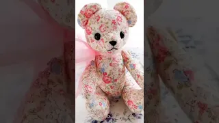 好きな布で作るテディベア「コットンテディベア」【How to make a teddy bear handycraft DIY ハンドメイド】