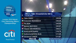 Men's 100m Breaststroke SB13 Final | London 2019