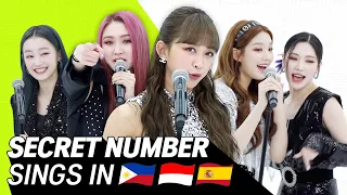 K-POP STARS sing in THREE Languages🎤| SPN/INA/TAG| SECRET NUMBER | TRANSONGLATION