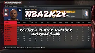 NBA2K24 Retired Player Number Workaround