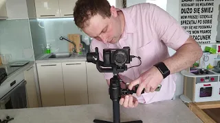 Gimbal DJI Ronin SC i Sony A6000, unboxing, wyważenie, działanie, konfiguracja