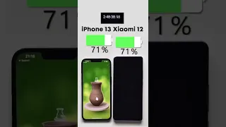 Iphone 13 vs Xiaomi 12 battery Test Shocking Results 🙀! #shorts #shortsfeed2023 #shortsvideo#apple