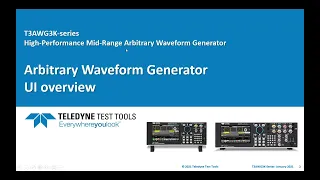 Arbitrary Waveform Generator UI Overview