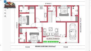 48 X 30 Feet House Plan // Ghar Ka Naksha // 3 Bed Room //گھر کا نقشہ #house #ghar #viral #floorplan