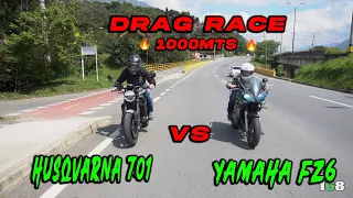 HUSQVARNA 701 VS YAMAHA FZ 600 || 1000 Mts Drag Race 🔥🔥🏁🏁