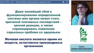 Мочевая кислота и продукция «ACLON»   Шабанова Н 14 08 18